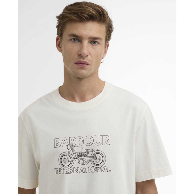 Barbour International Cowl Motorbike Graphic T-Shirt image number 2